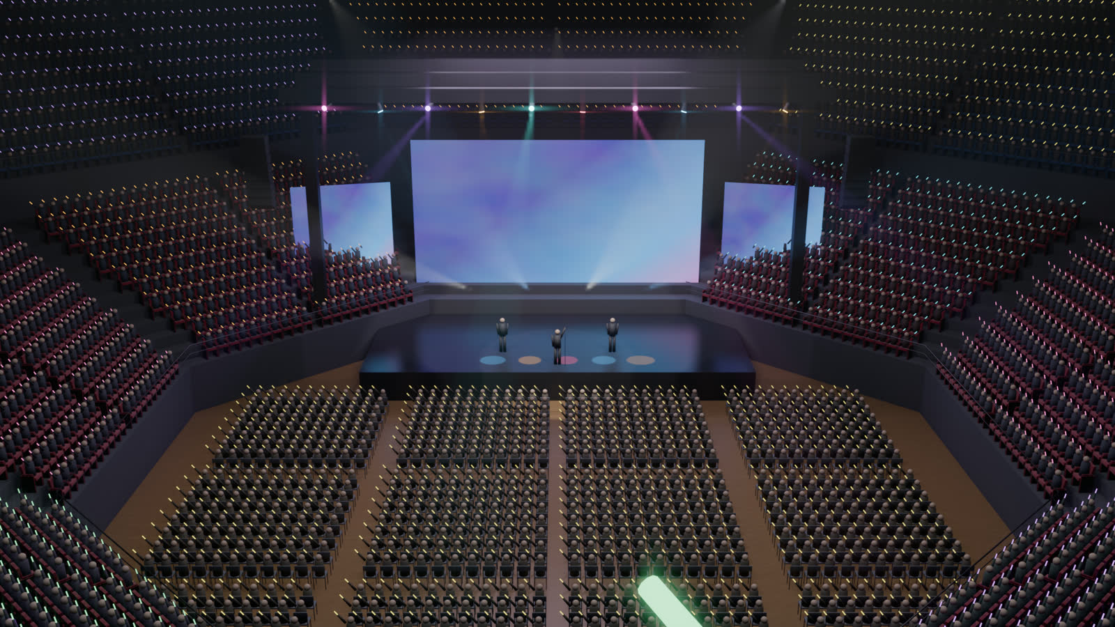 満員の3D会場全景